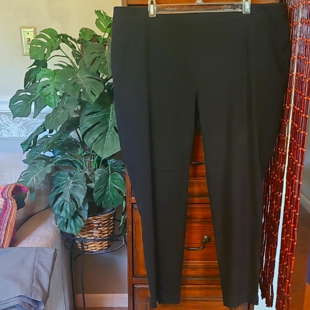 Eileen Fisher Black Organic Cotton High Waist Pant Size 1x